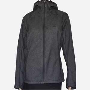 ADIDAS Outdoor Gray Hooded Full Zip Fleece Jacket Size L